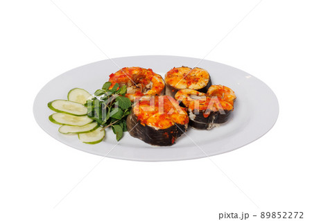 Grilled hemibagrus with salt and pepper 89852272