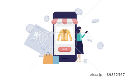 若い女性に売れるECサイトを作ろう!なイラスト素材 若い女性に売れるECサイトを作ろう!なイラスト素材 89852567