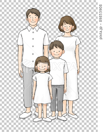 Family in white summer clothes Family in white summer clothes 89853908