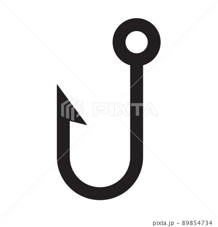 Barbed fish hook icon vector for graphic design, logo, website, social media, mobile app, UI illustration 89854734