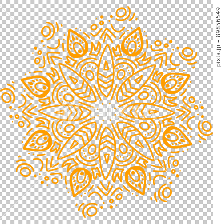 Mandala pattern ornament hand drawing illustrtion symmetrical meditation art 89856549