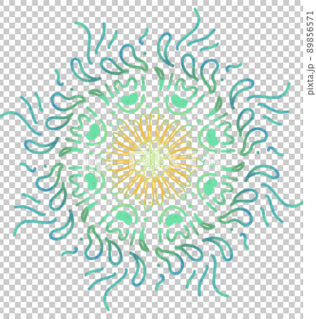 Mandala pattern ornament hand drawing illustrtion symmetrical meditation art 89856571