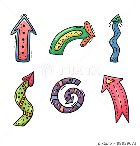 A set of doodle arrows for your design. Template. 89859673