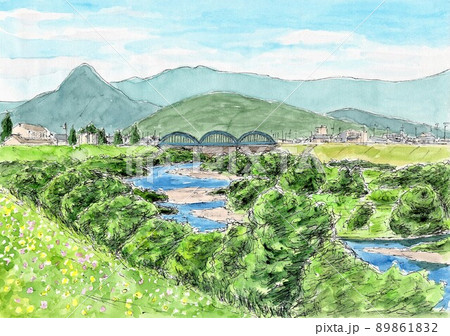 初夏の佐波川 初夏の佐波川 89861832