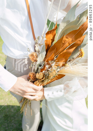 結婚素材　結婚式の前撮りフォト 89863295