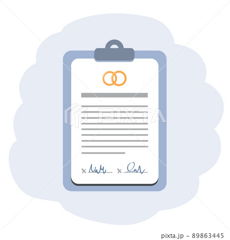 marriage contract clipart