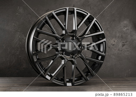 black sporty lightweight forged alloy wheels stylish designer tuning auto car parts 89865213
