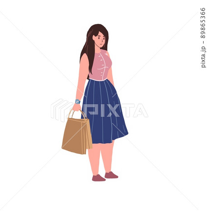 Flat cartoon woman character,trendy collection vector illustration concept Flat cartoon woman character,trendy collection vector illustration concept 89865366