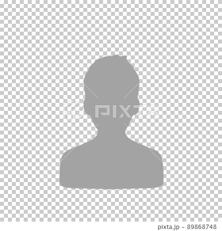 Male silhouette short hair two blocks 89868748