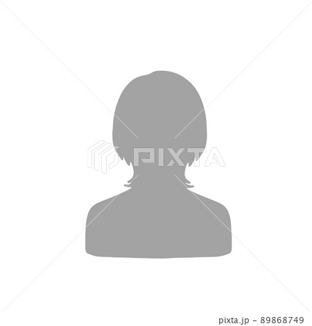 男性シルエット ウルフカットのイラスト素材