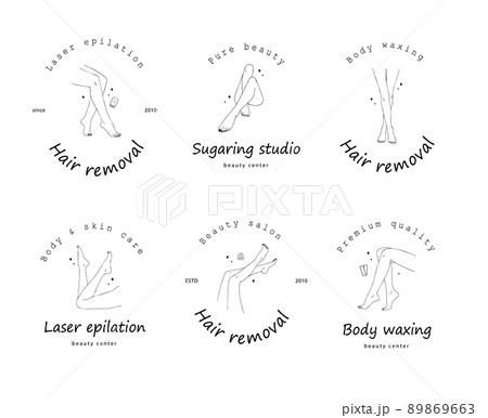 Hair removal. Linear female smooth legs. Woman body care. Vector Illustration of elegant feet in a trendy minimalist style. Epilation, beauty and health concept Hair removal. Linear female smooth legs. Woman body care. Vector Illustration of elegant feet in a trendy minimalist style. Epilation, beauty and health concept 89869663
