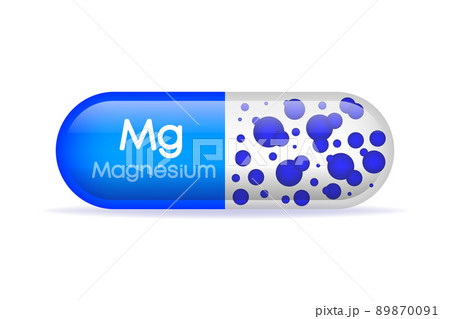 3d icon with blue magnesum on white background. Isolated vector illustration. 3d icon with blue magnesum on white background. Isolated vector illustration. 89870091