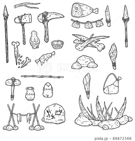 Stone Tools Icon In Cartoon Style Isolated On White Background. Stone Age  Symbol Stock Vector Illustration. Royalty Free SVG, Cliparts, Vectors, and  Stock Illustration. Image 86424902.