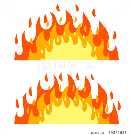 Red flame set. Fire element. 89872623