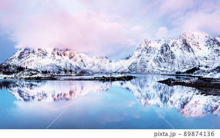 Winter Norway lake 89874136
