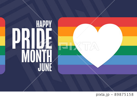 Happy Pride Month. LGBT. June. Holiday concept. Template for background, banner, card, poster with 89875158
