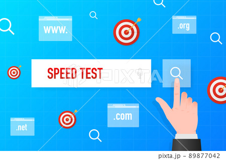 Speed test search line in flat style. Flat design 89877042