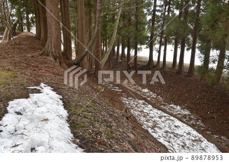 戸切地陣屋跡 周囲の土塁と空堀 戸切地陣屋跡 周囲の土塁と空堀 89878953