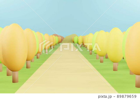 3D 紅葉している木々 3D 紅葉している木々 89879659