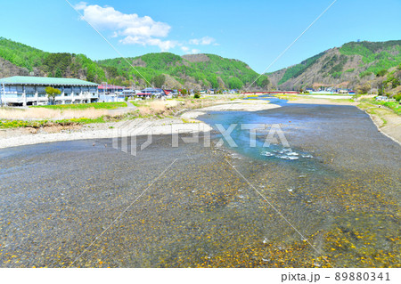 海ノ口大橋／千曲川より下流方向／南牧村役場周辺を望む(長野県南牧村)【2022.5】 89880341