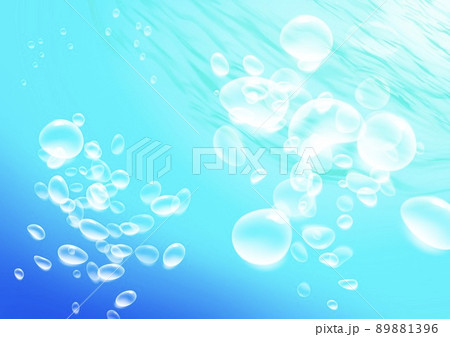水中　泡のイラスト 89881396