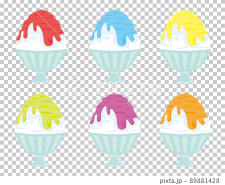 かき氷 ベクターイラスト かき氷 ベクターイラスト 89881428
