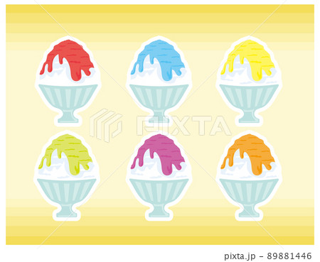 かき氷 ベクターイラスト かき氷 ベクターイラスト 89881446