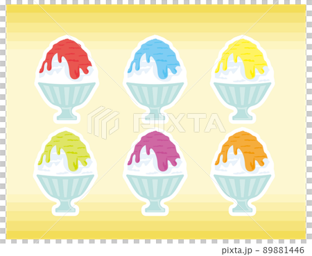 かき氷 ベクターイラスト かき氷 ベクターイラスト 89881446