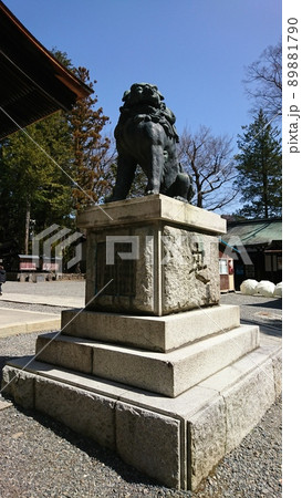 信濃國一之宮 諏訪大社 下社 秋宮 神楽殿狛犬 89881790