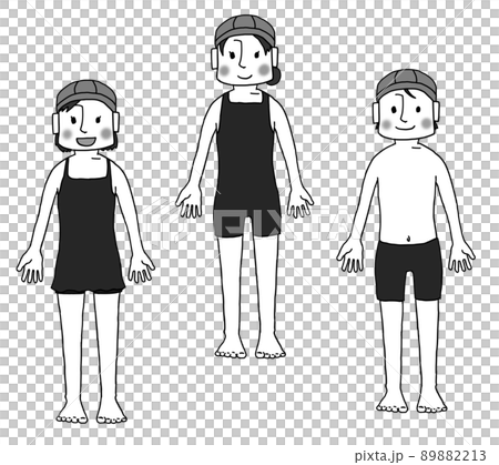 スクール水着を着る子ども スクール水着を着る子ども 89882213
