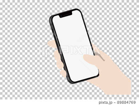 スマートフォンを操作する手 スマートフォンを操作する手 89884769