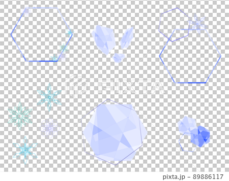 Cool and cold frozen frame illustration set 89886117