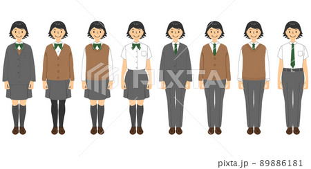 女子高校生の制服のイラスト まとめ 女子高校生の制服のイラスト まとめ 89886181