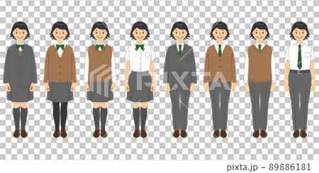 女子高校生の制服のイラスト まとめ 女子高校生の制服のイラスト まとめ 89886181