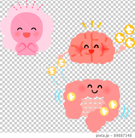 セロトニンを作る腸と脳のキャラクター 89887148
