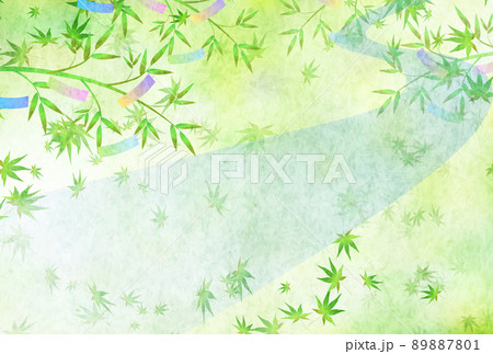 七夕　もみじ　葉　背景 89887801