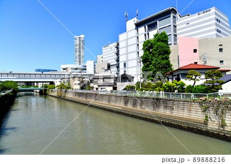 荏川橋/目黒川より上流/新馬場駅方向を望む(東京都品川区)【2022.4】 荏川橋/目黒川より上流/新馬場駅方向を望む(東京都品川区)【2022.4】 89888216