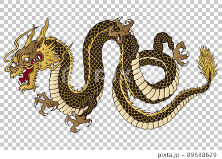 年賀状や挿絵に使える和風の龍 年賀状や挿絵に使える和風の龍 89888629
