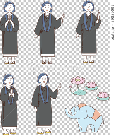 Monks, women, Buddhism, priests 89889095