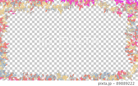 Japanese paper texture ivy frame illustration pink to orange Japanese paper texture ivy frame illustration pink to orange 89889222