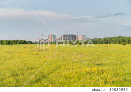 Construction of multi-storey residential buildings in the middle of the forest 89889930