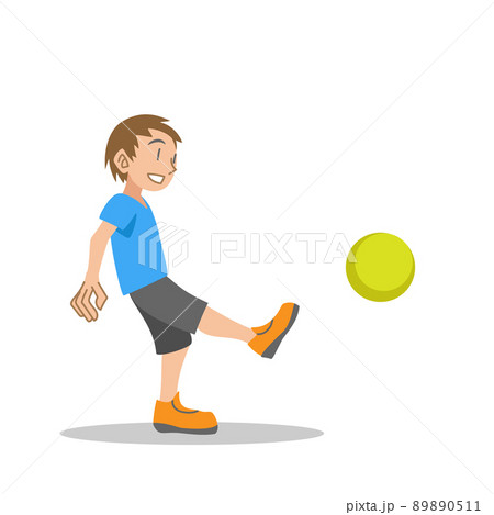 ボールを蹴る子供 89890511