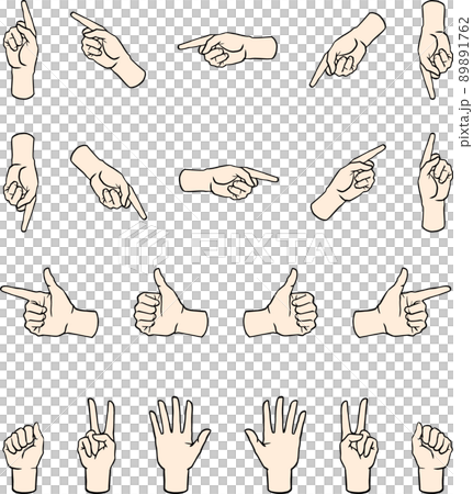 Illustration material of gesture Illustration material of gesture 89891762