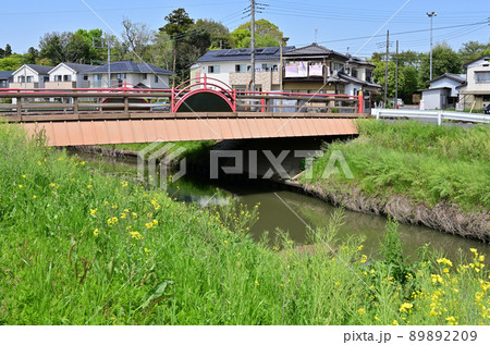 青毛堀川に架かる宮前橋・欄干 鷲宮神社 久喜市 青毛堀川に架かる宮前橋・欄干 鷲宮神社 久喜市 89892209