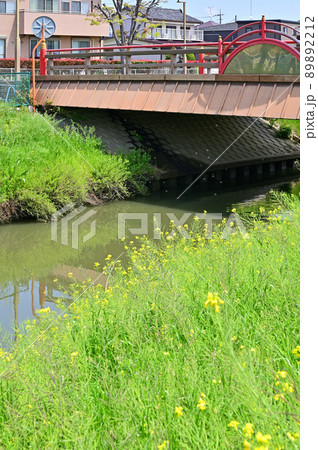 青毛堀川に架かる宮前橋・欄干 鷲宮神社 久喜市 青毛堀川に架かる宮前橋・欄干 鷲宮神社 久喜市 89892212