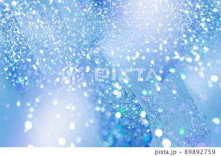キラキラ グリッター ジュエリー クリスタル ラメ 青色 水色 夏 氷 背景 テクスチャ キラキラ グリッター ジュエリー クリスタル ラメ 青色 水色 夏 氷 背景 テクスチャ 89892759