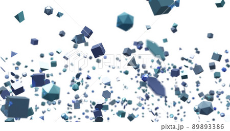 CGパーティクル　多角形オブジェクトの背景素材 89893386