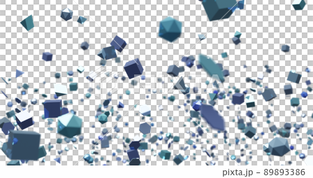 CGパーティクル　多角形オブジェクトの背景素材 89893386