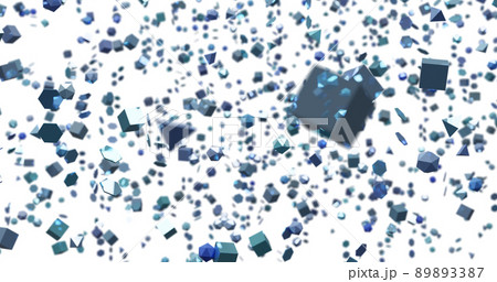 CGパーティクル　多角形オブジェクトの背景素材 89893387