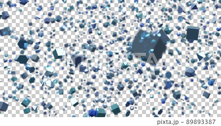 CGパーティクル　多角形オブジェクトの背景素材 89893387